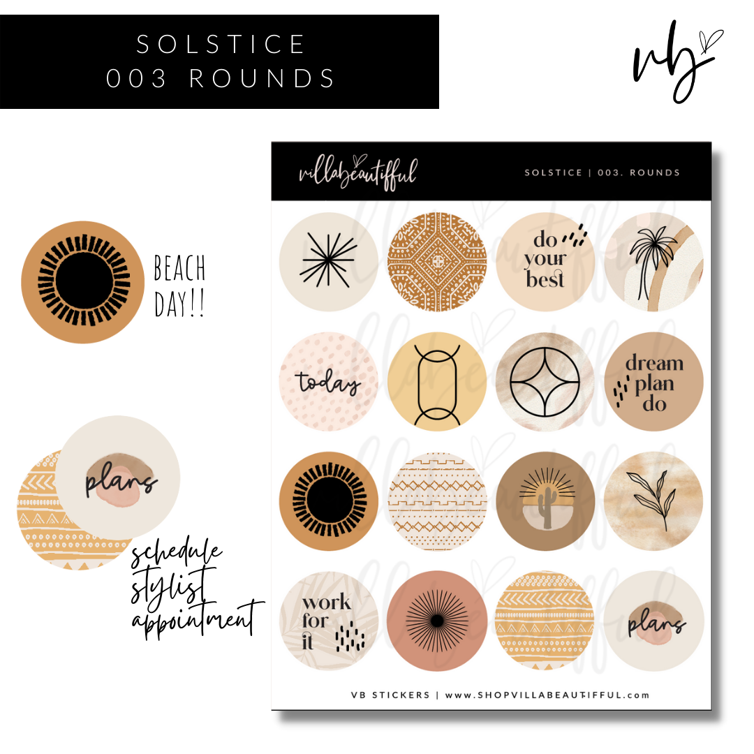 Sticker Sheet | Solstice 03 Rounds