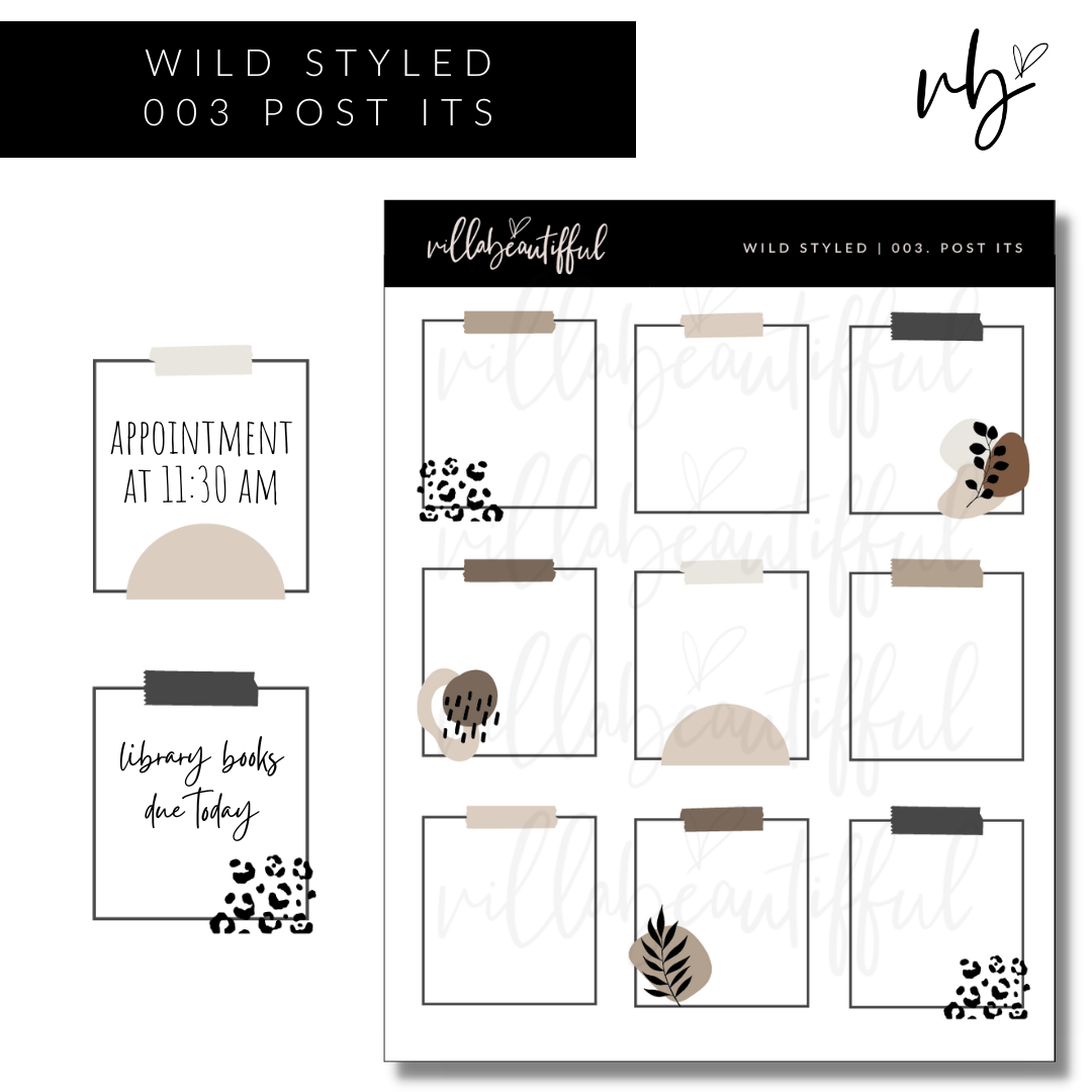 Sticker Sheet | Wild Styled 03 Post It