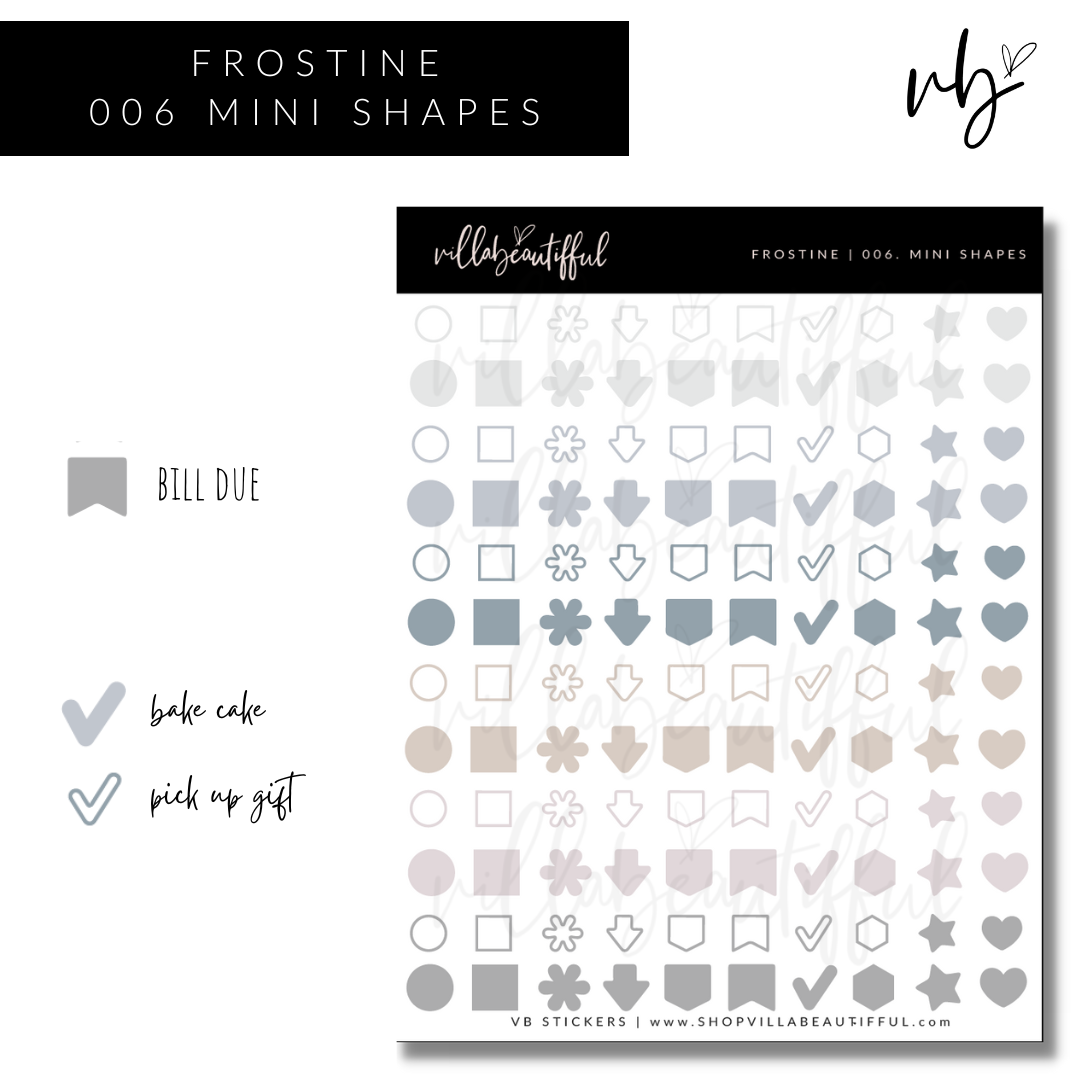 Sticker Sheet | Frostine 06 Mini Shapes