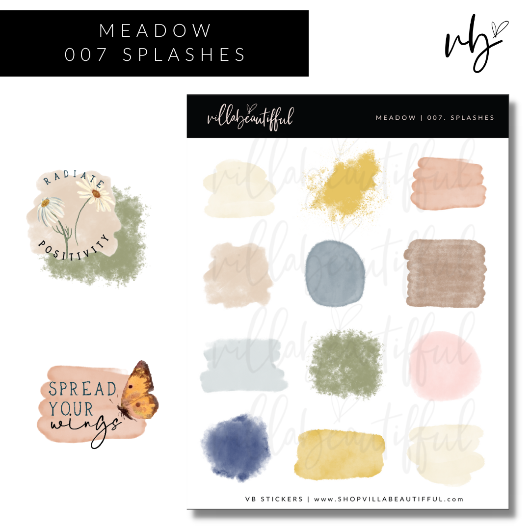 Sticker Sheet | Meadow 07 Splashes