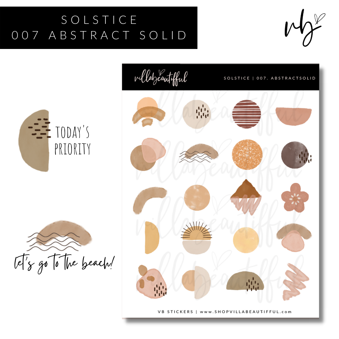 Sticker Sheet | Solstice 07 Abstract Solid