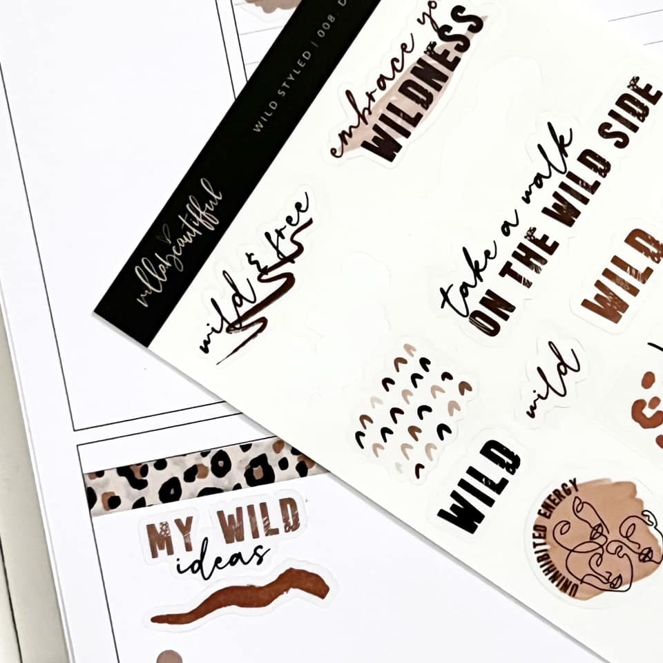 Sticker Sheet | Wild Styled 08 Deco Quotes