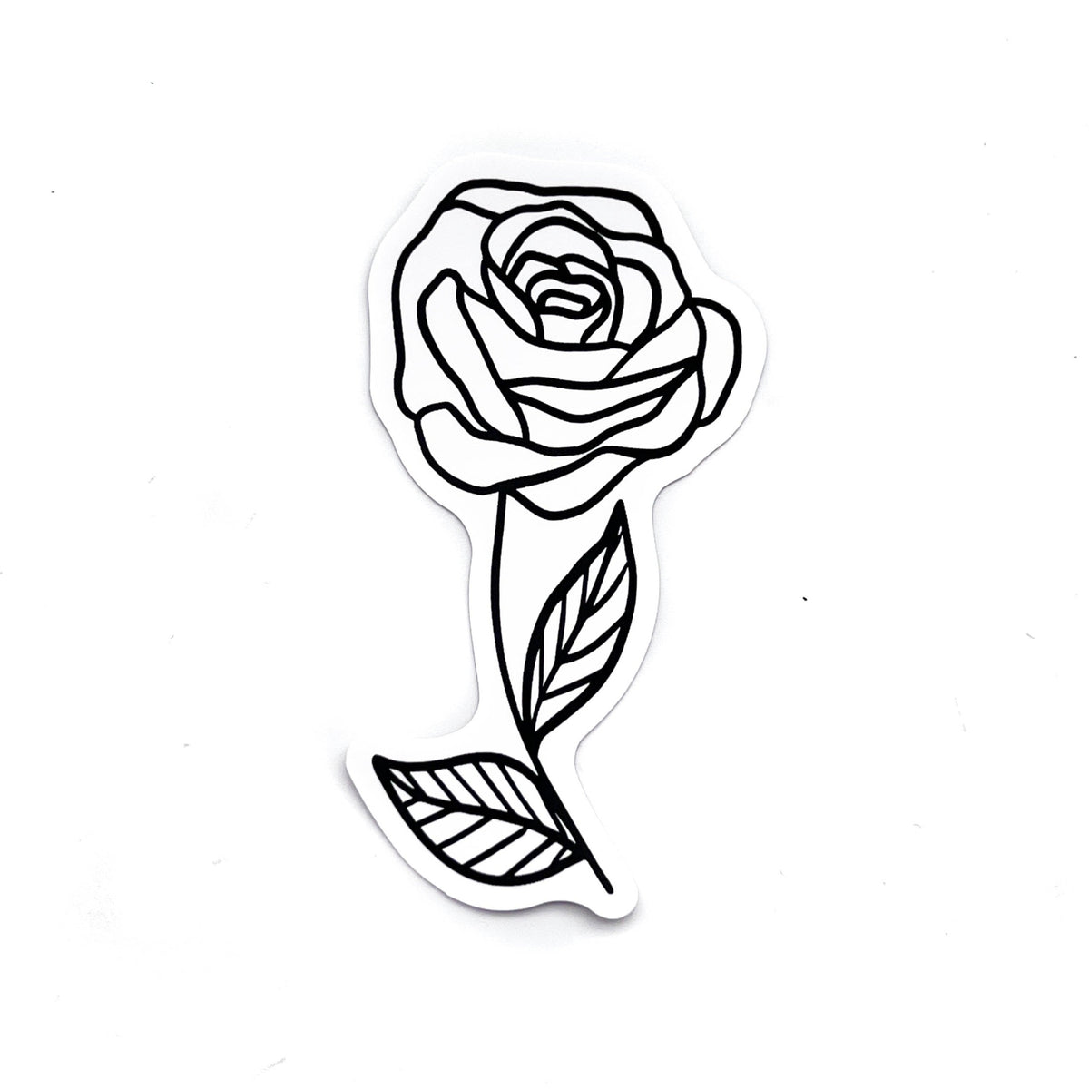 Vinyl Sticker | Black + White Flower