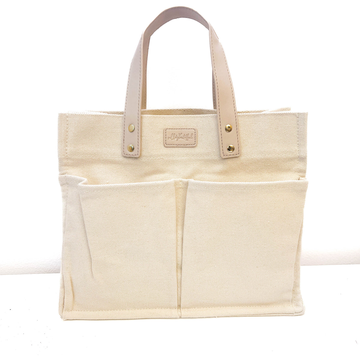 VB Nude Canvas Utility Tote