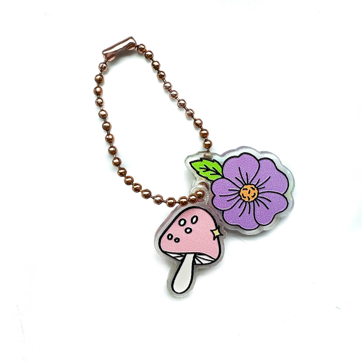 In Bloom Flower & Mushroom Acrylic Charm