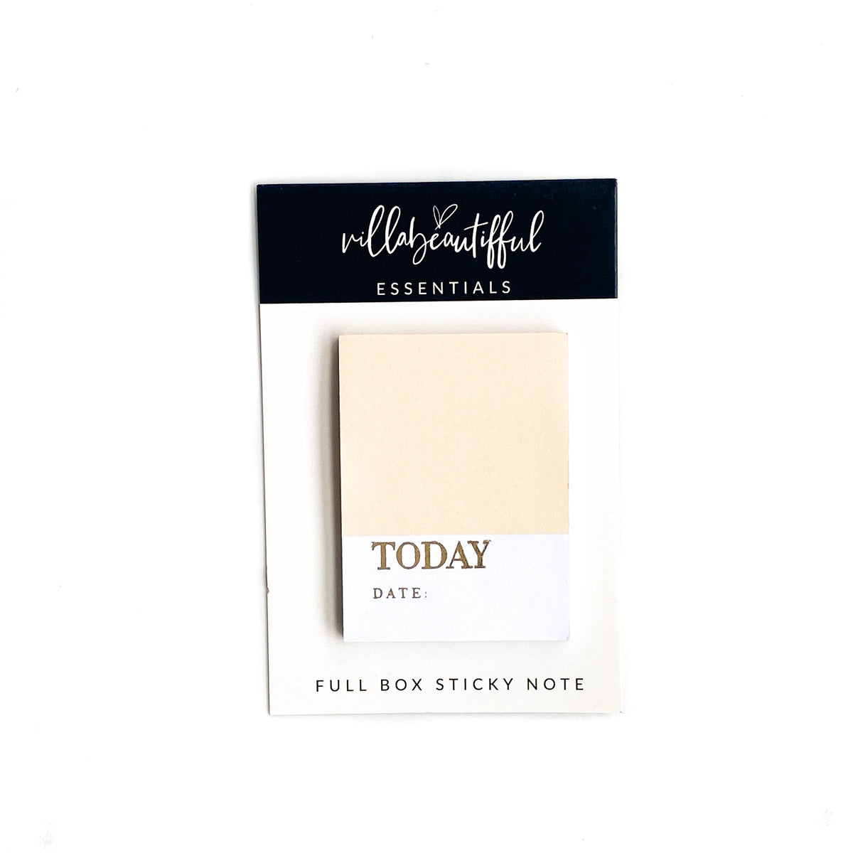 Full Box Sticky Note | Creme