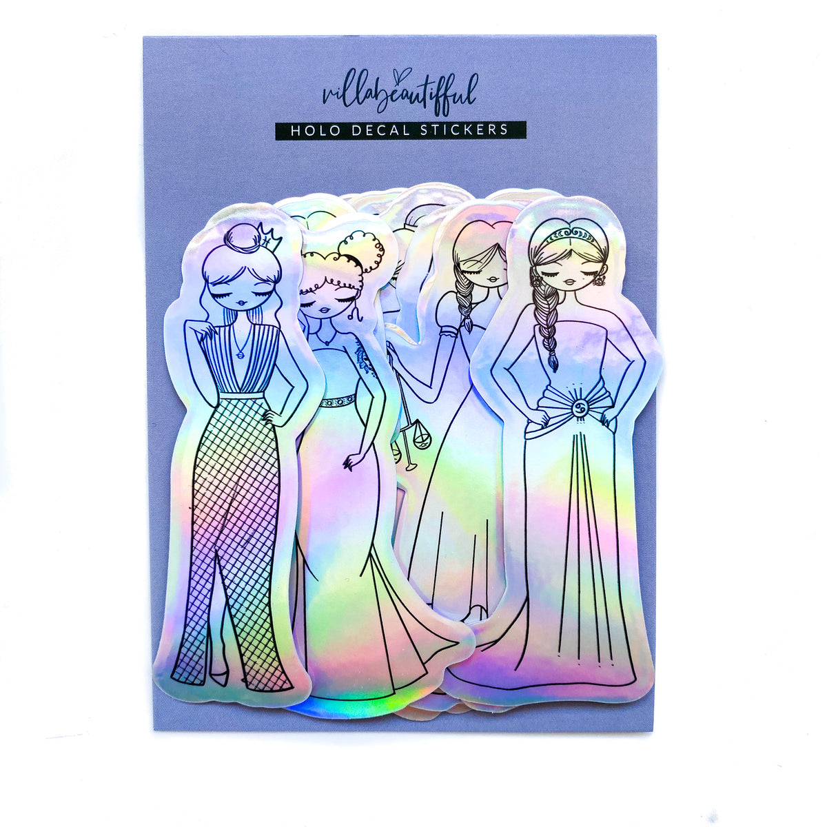 Zodiac Girls Holo Decal Stickers